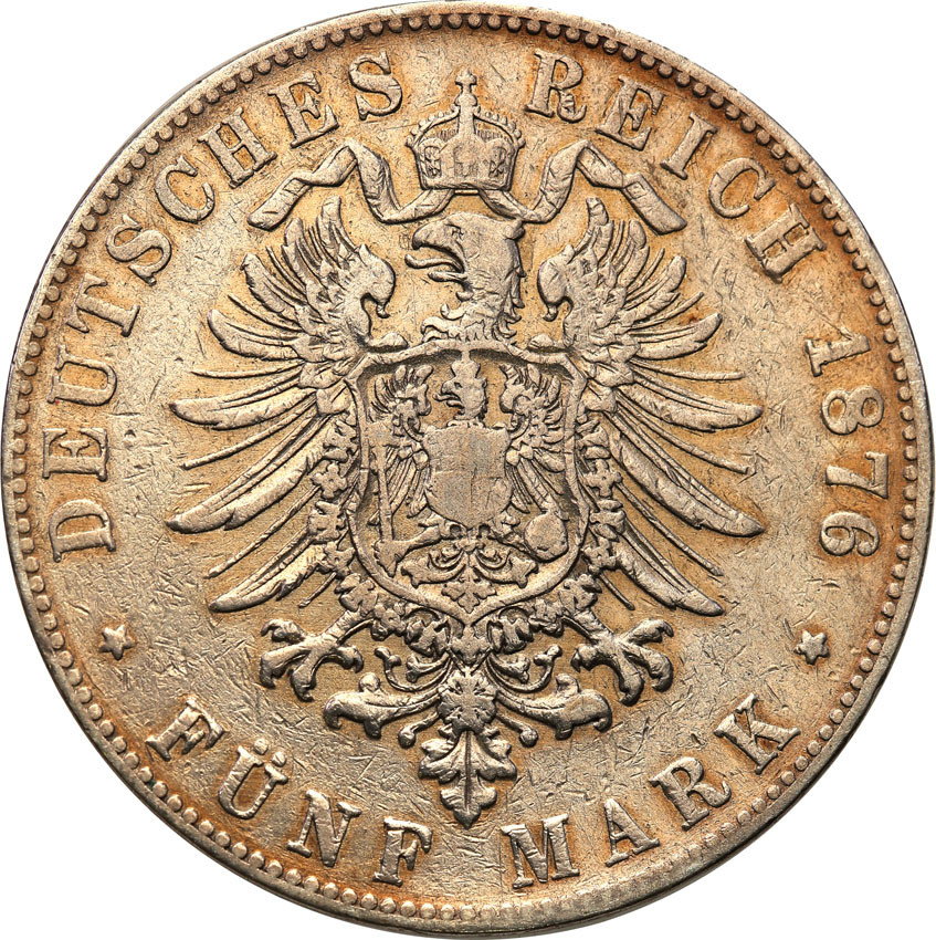 Niemcy, Badenia. 5 marek 1876 G, Karlsruhe